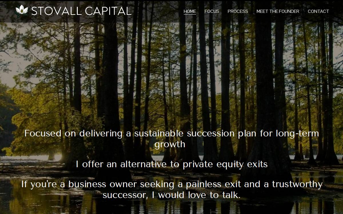 Stovall Capital website preview