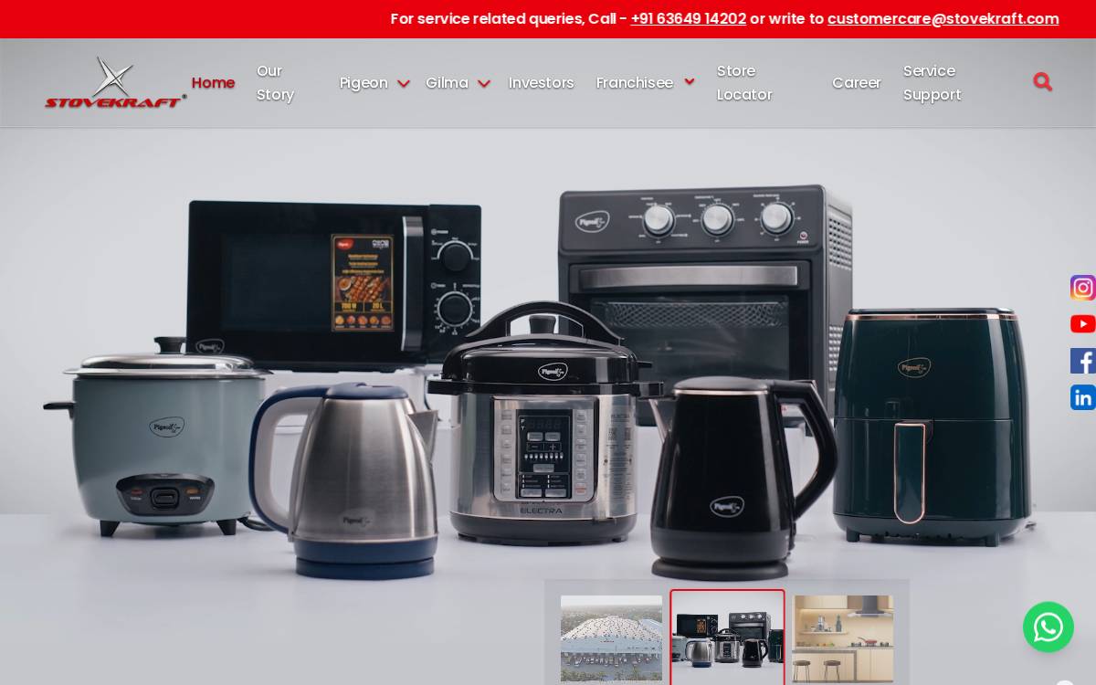 Stovekraft website preview