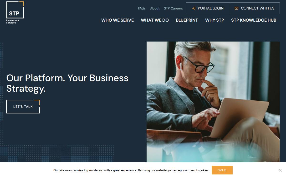 STP Investment Services website preview