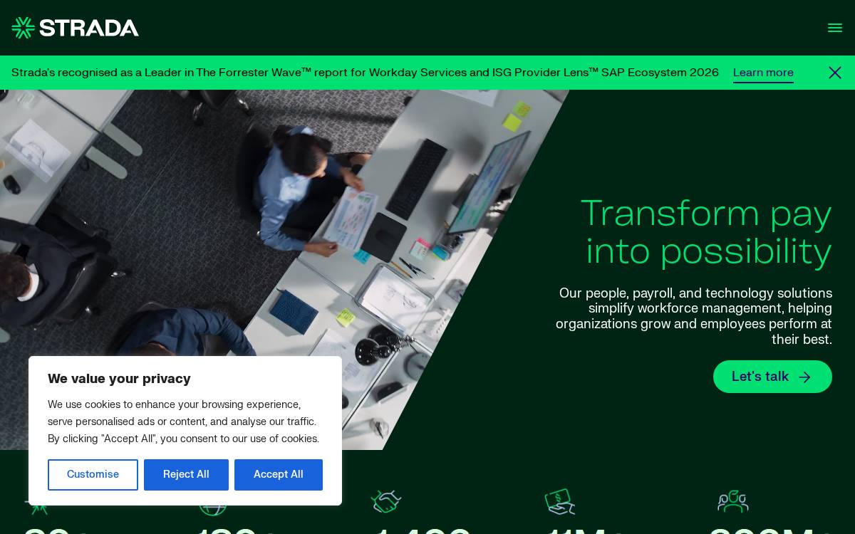 Strada website preview