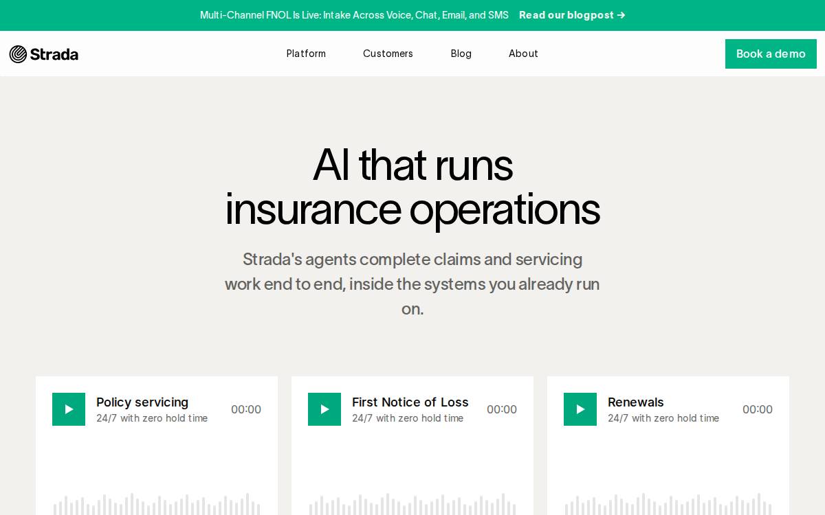 Strada website preview