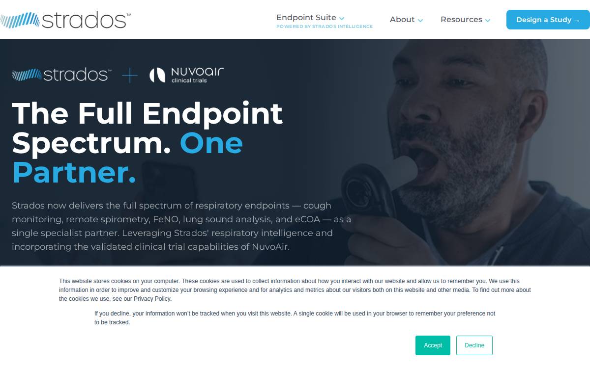 Strados Labs website preview