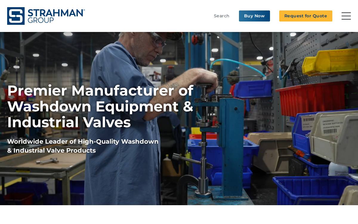 Strahman Valves website preview