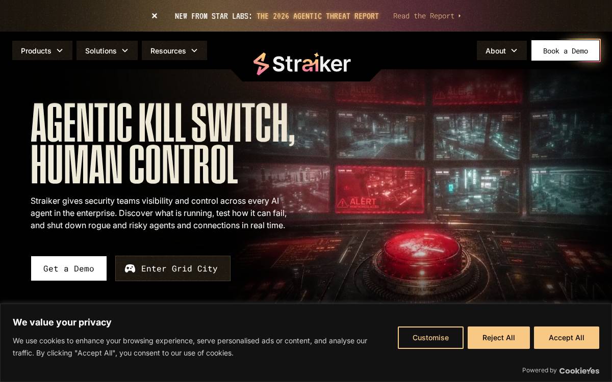 Straiker website preview