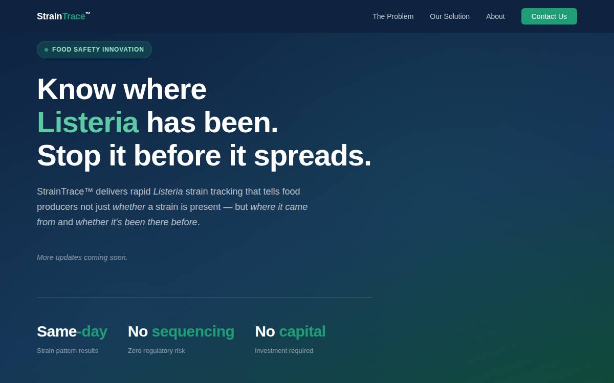 Straintrace website preview