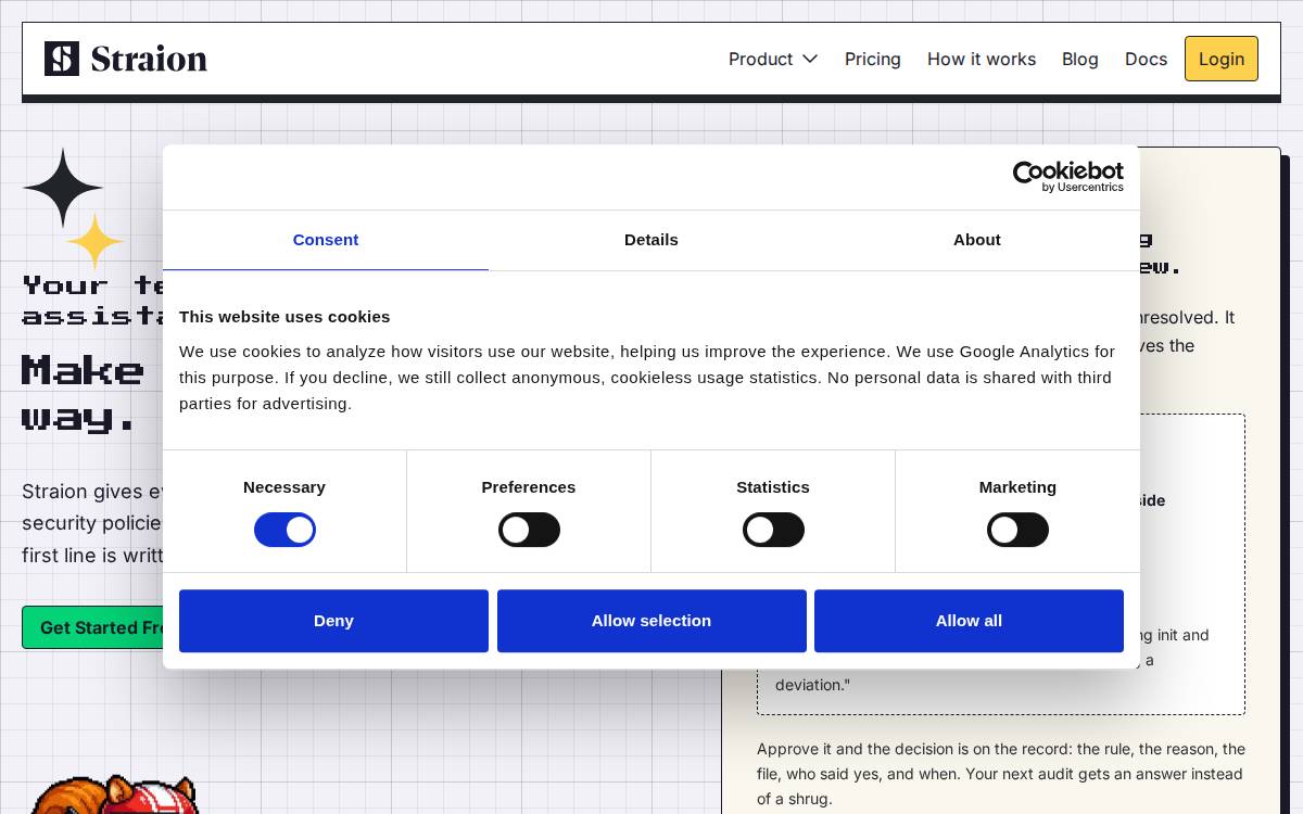 Straion website preview