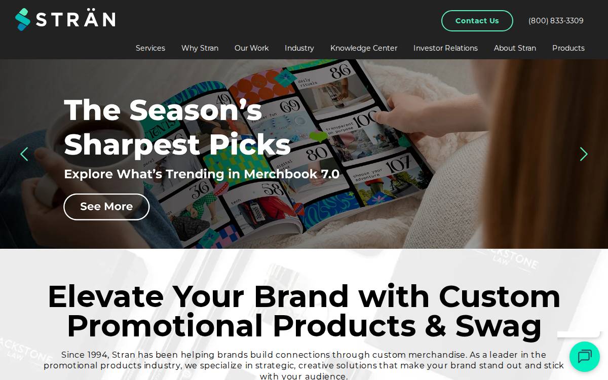 Stran website preview