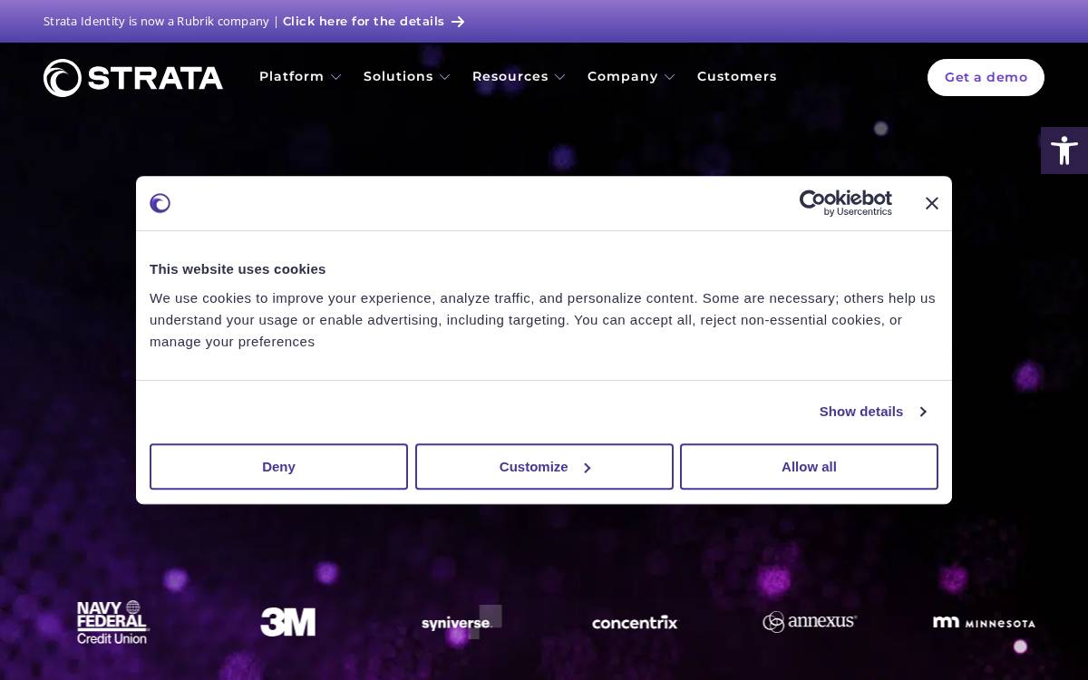 Strata Identity website preview