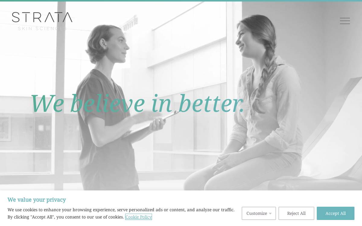 STRATA Skin Sciences website preview