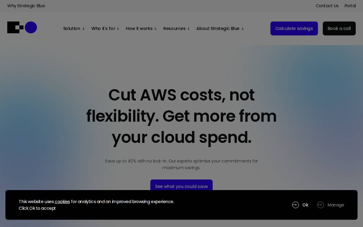 Strategic Blue website preview