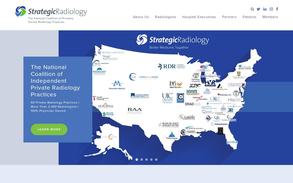 Strategic Radiology website preview