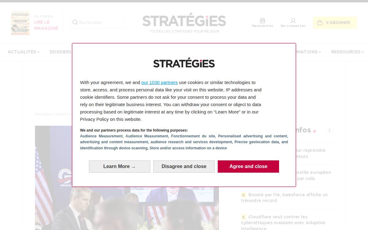 Stratégies website preview