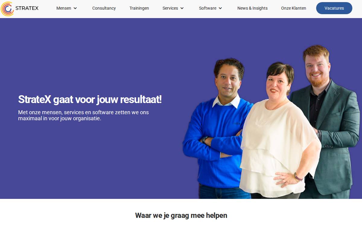 Stratex website preview