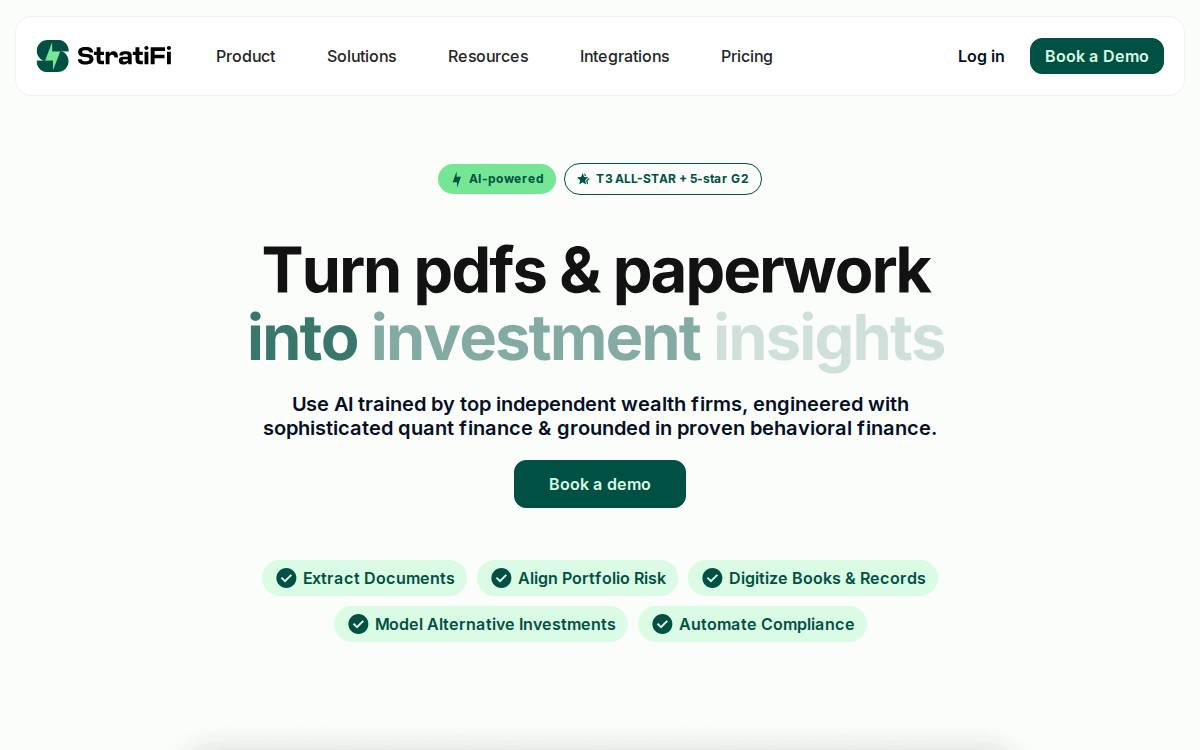 StratiFi website preview