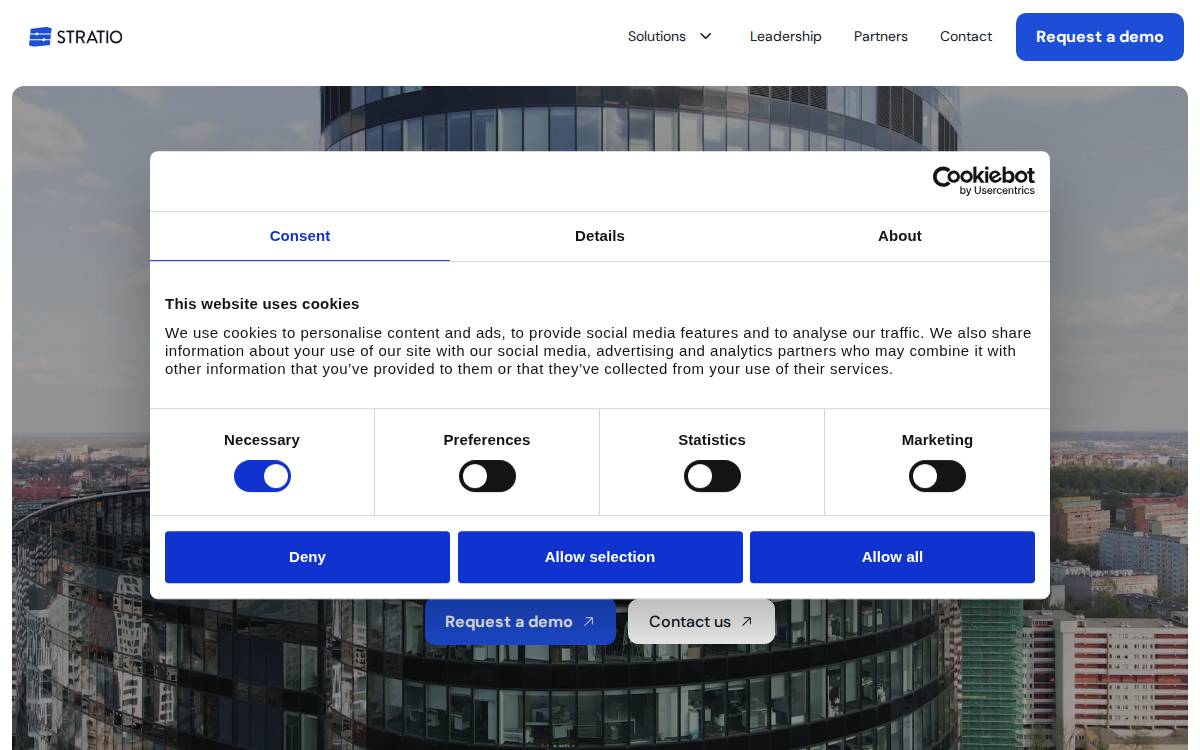 Stratio website preview