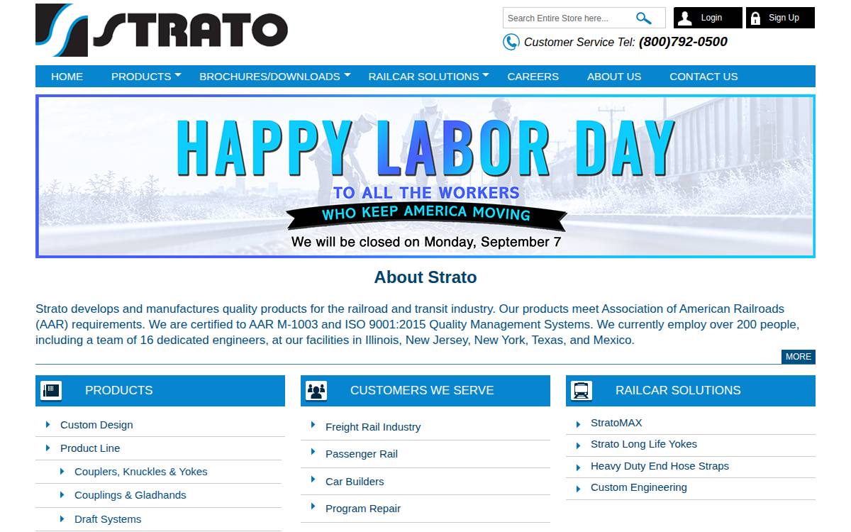 Stratoinc website preview