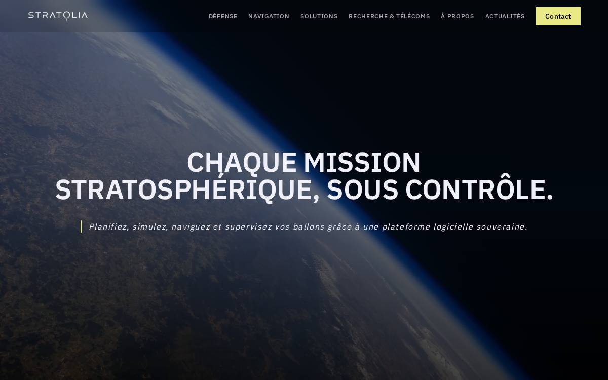 Stratolia website preview