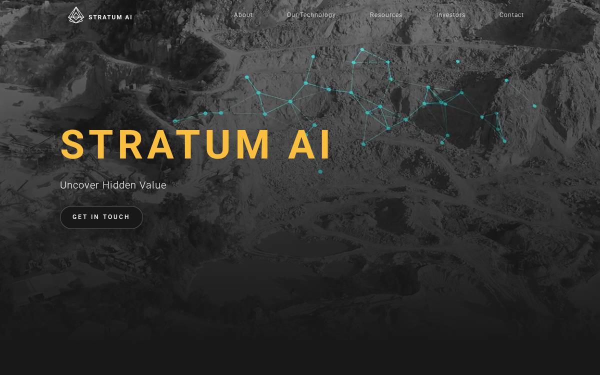 StratumAI website preview