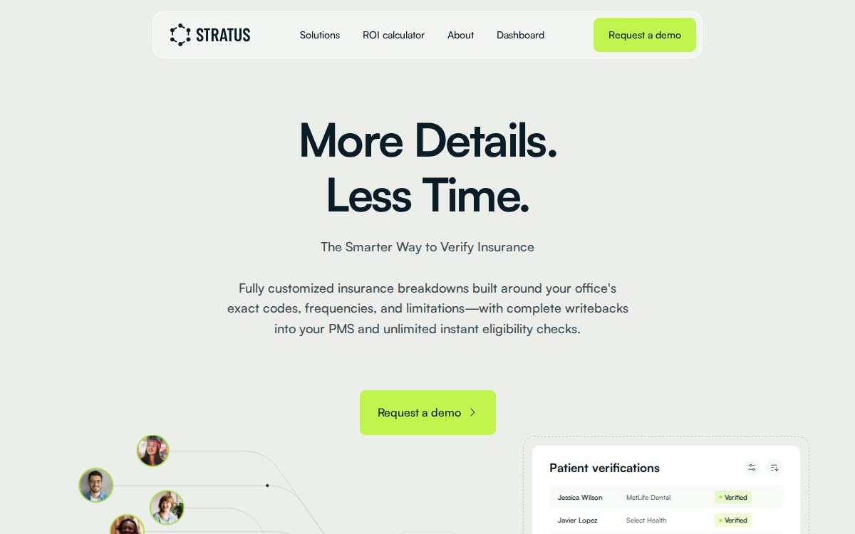 Stratus website preview