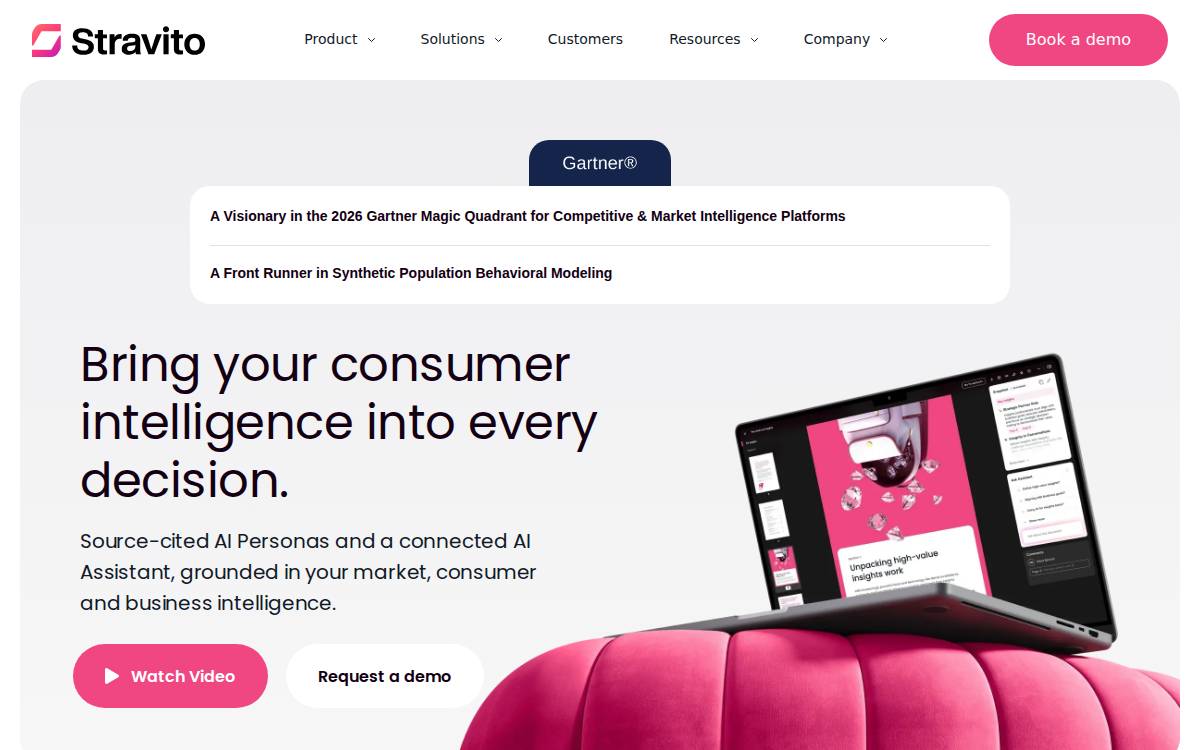 Stravito website preview
