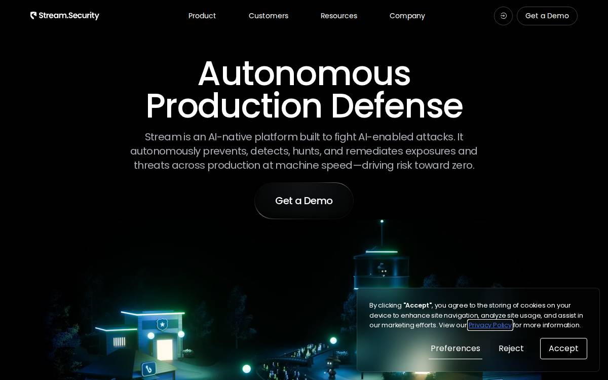 Stream Security website preview