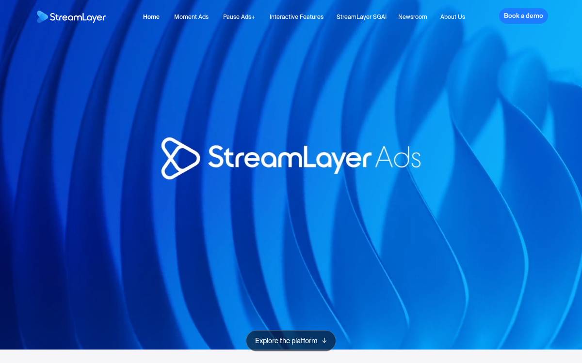 StreamLayer website preview