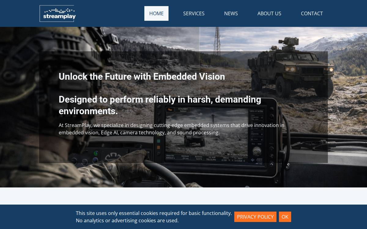 Streamplay website preview