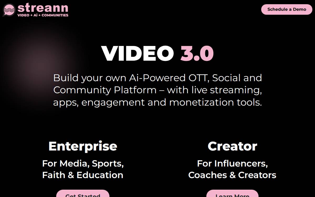 Streann website preview