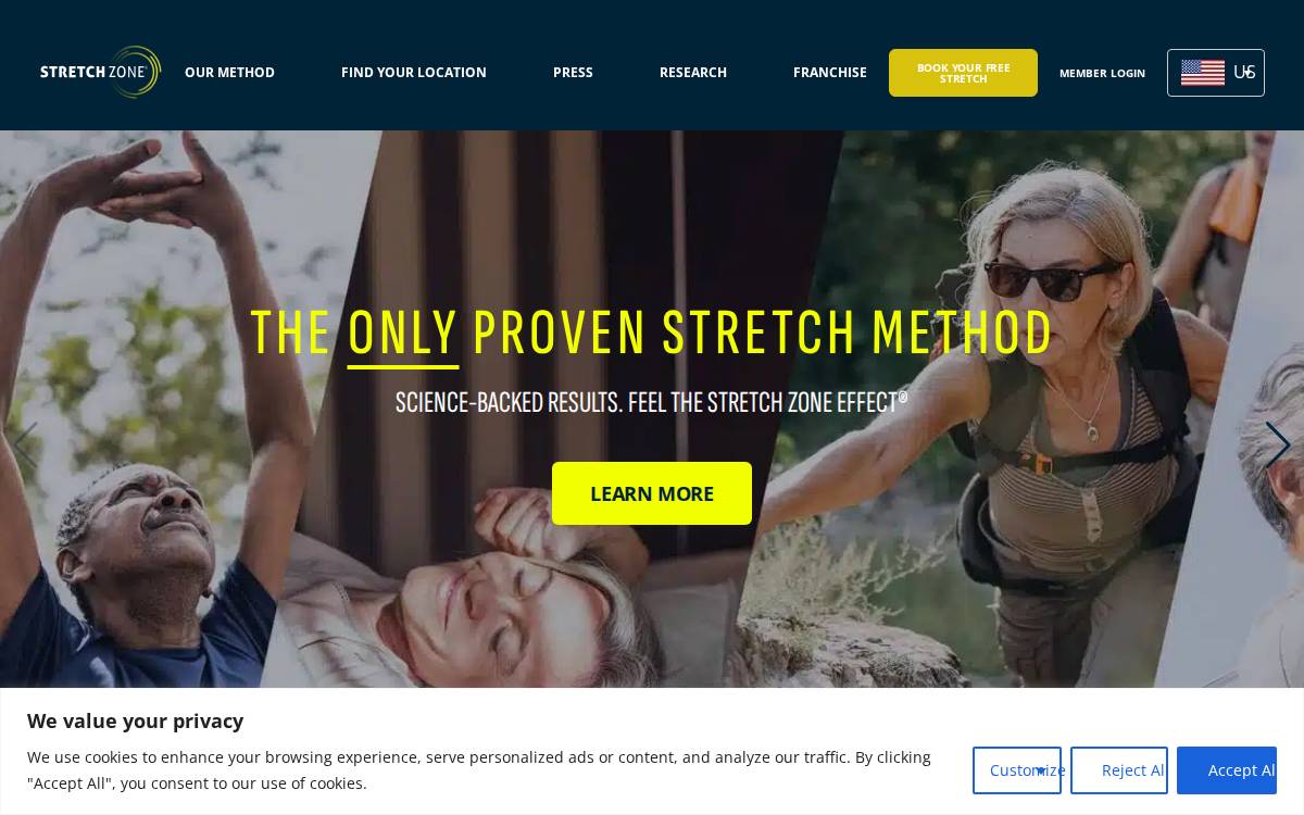 Stretch Zone website preview