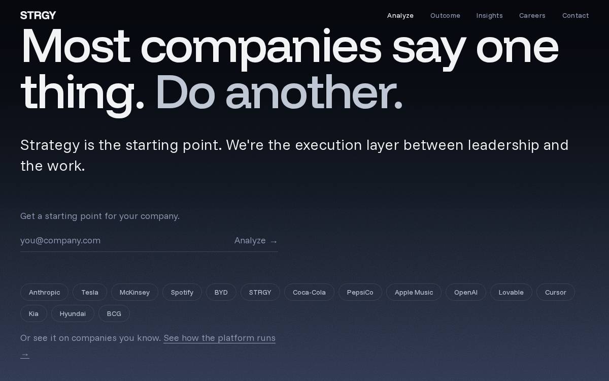 Strgy website preview