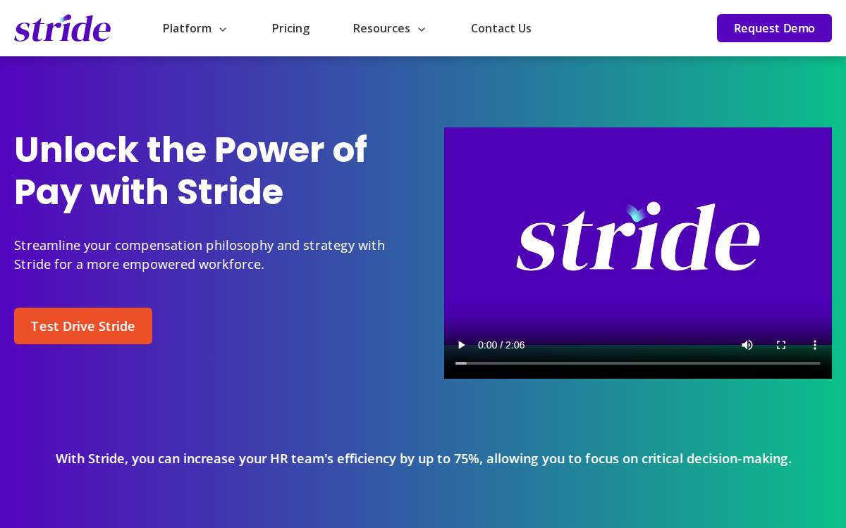 Stride website preview