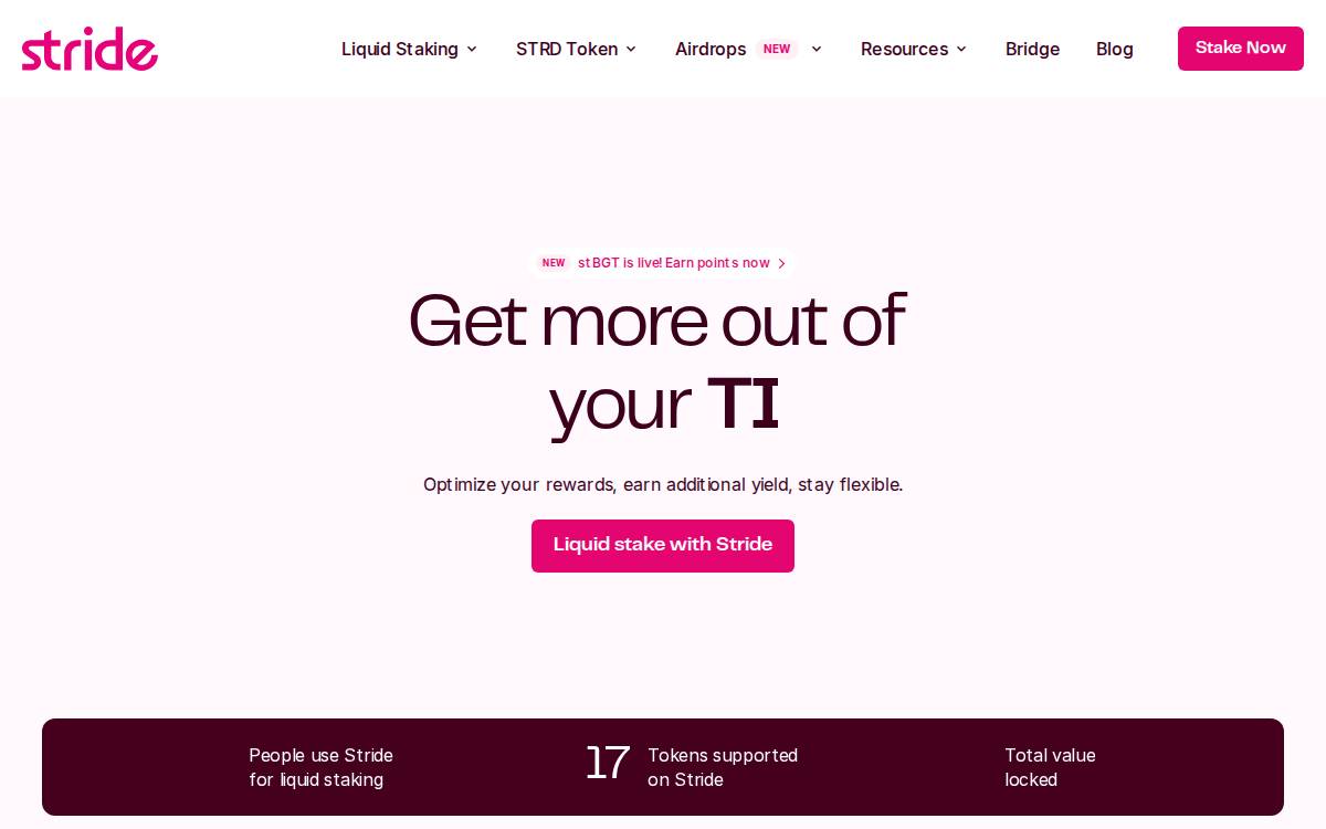 Stride website preview