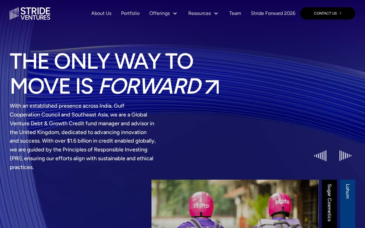 Stride Ventures website preview