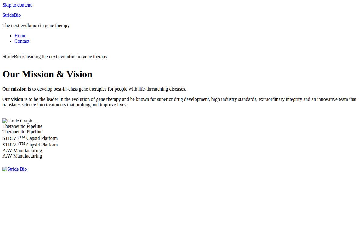 Stridebio website preview