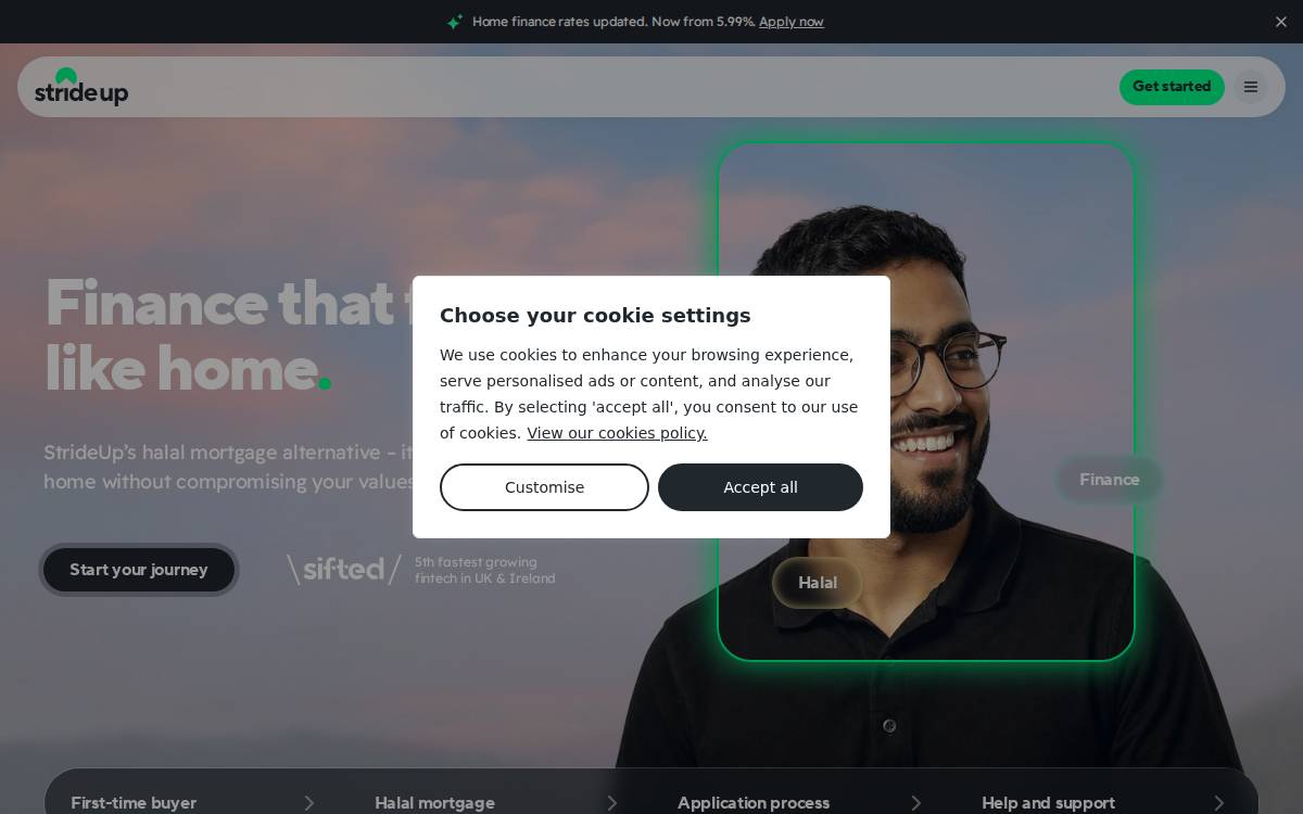 Strideup website preview