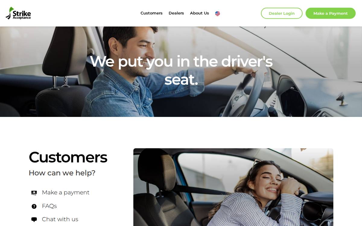 Strike Acceptance Holdings website preview