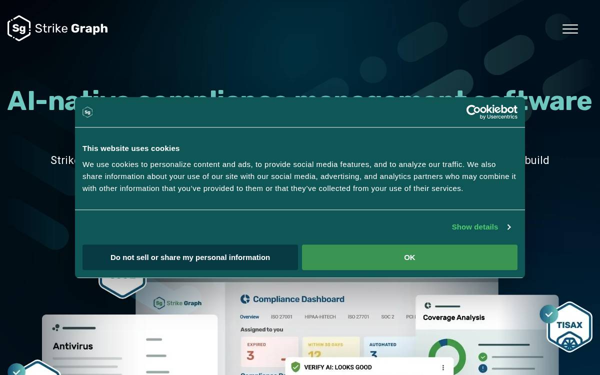 Strike Graph website preview