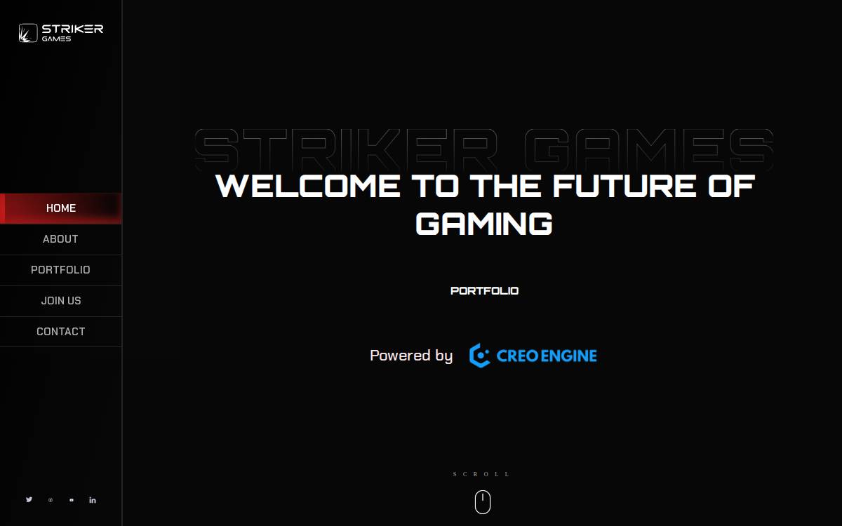 Striker website preview