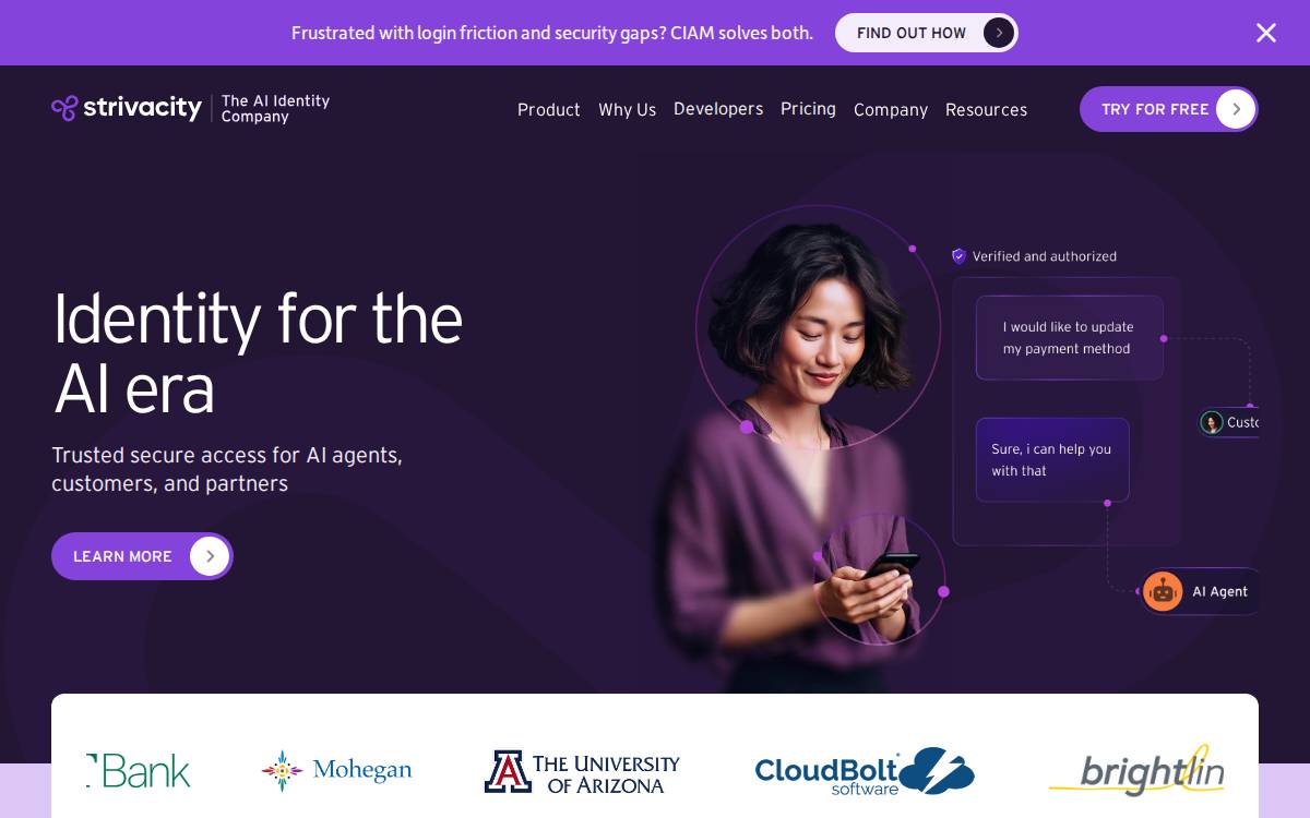 Strivacity website preview