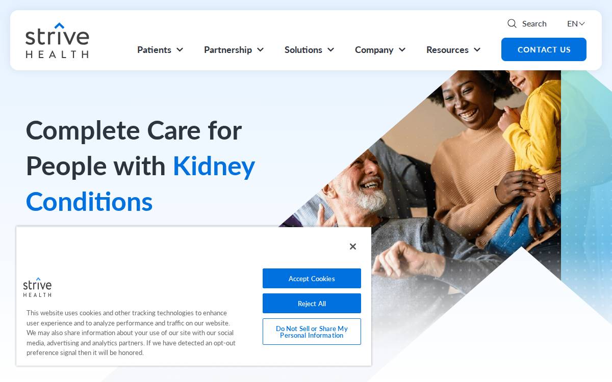 Strive Health website preview