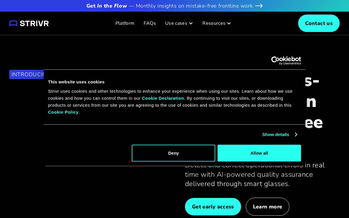 Strivr website preview