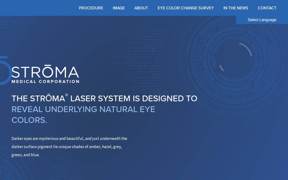 Stroma Medical website preview