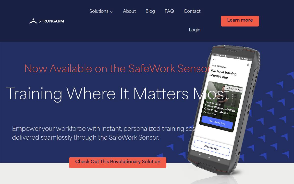 StrongArm Technologies website preview