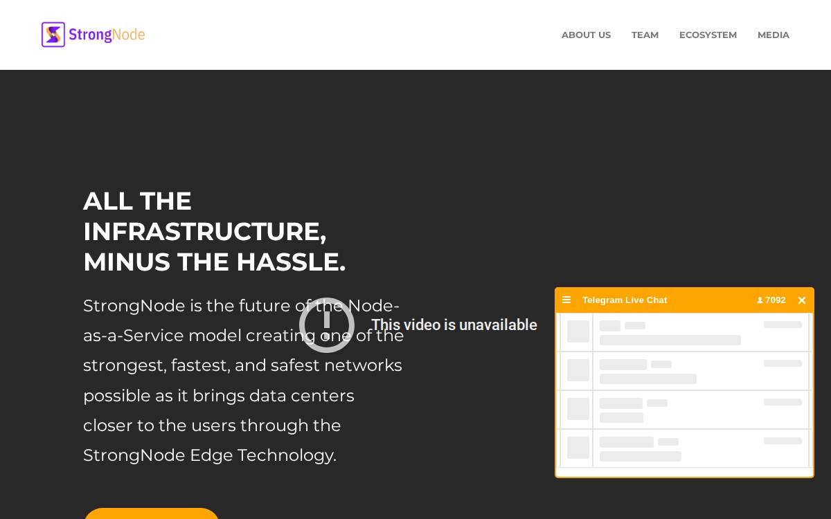 StrongNode website preview