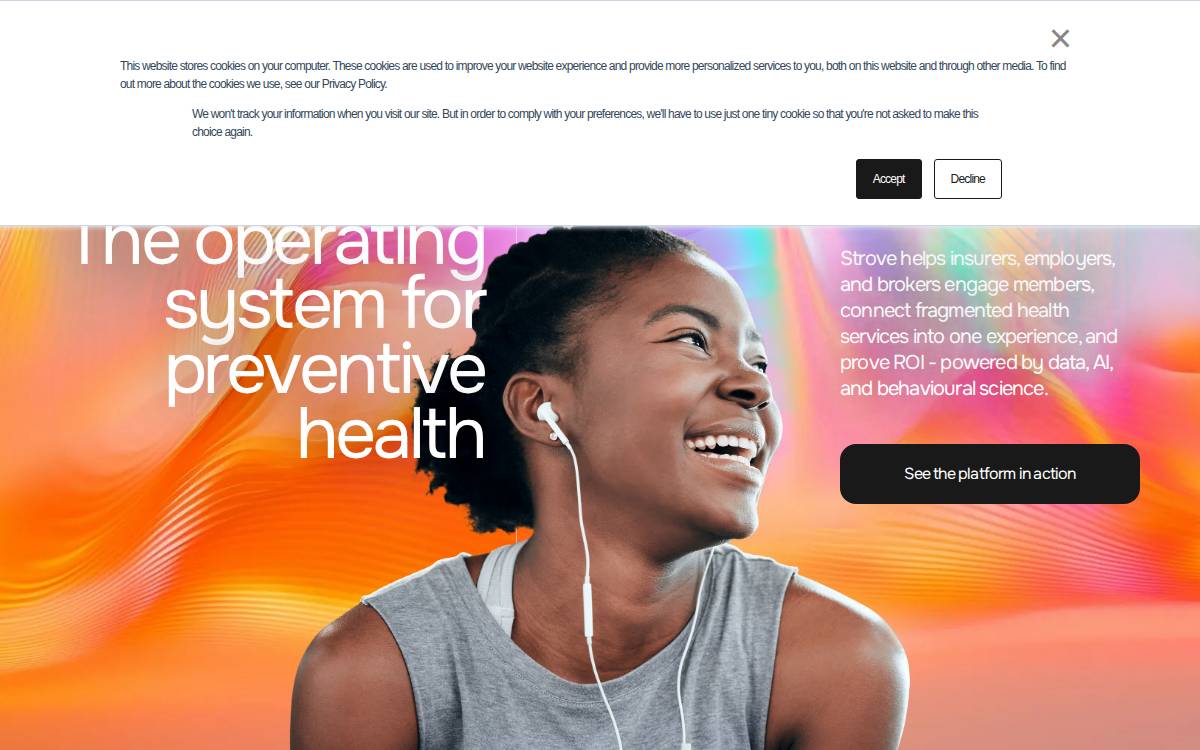 Strove website preview