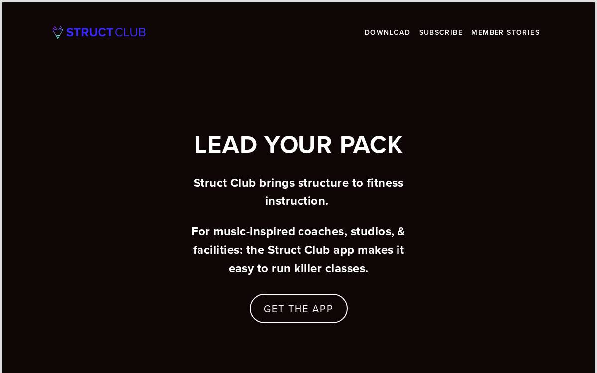 Struct Club website preview
