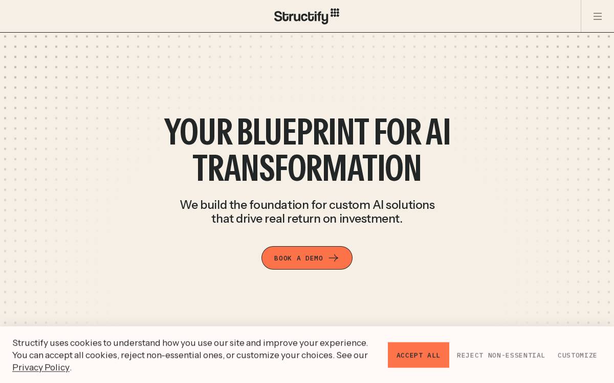 Structify website preview