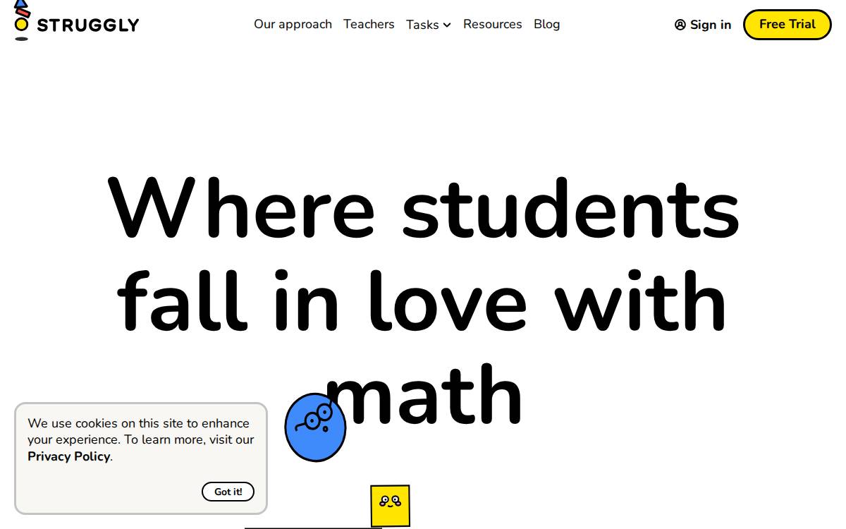 Struggly website preview