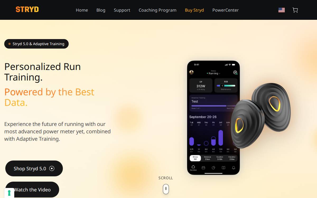 Stryd website preview