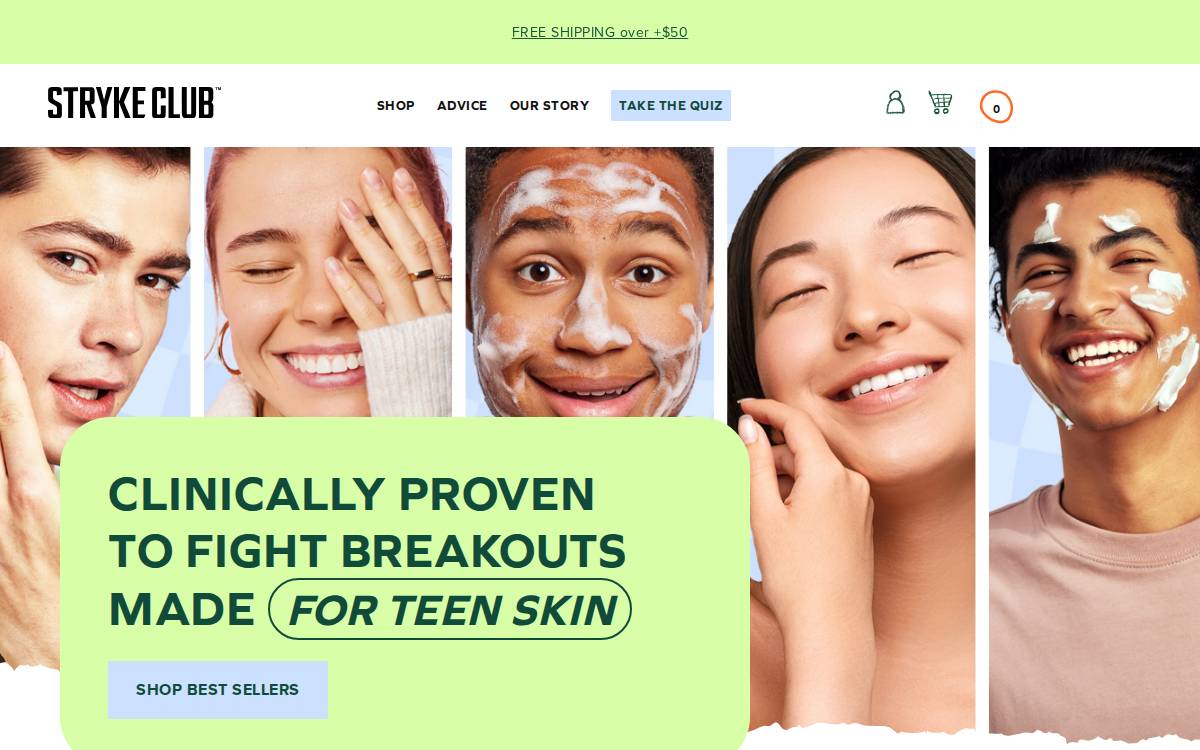 Stryke Club website preview